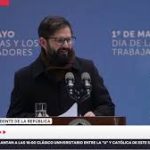 PRESIDENTE BORIC EN EL DIA DE LOS TRABAJADORES